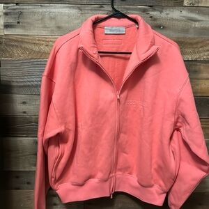 BNWT - small Essentials bright coral zip up